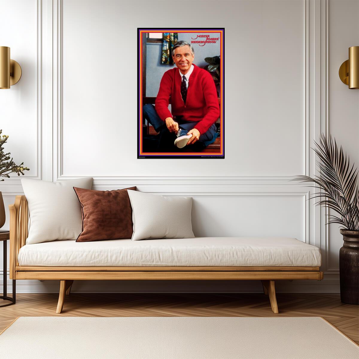 Mister Rogers' Neighborhood | Fred Rogers Portrait | Vintage TV Show Poster - Movies & TV Poster