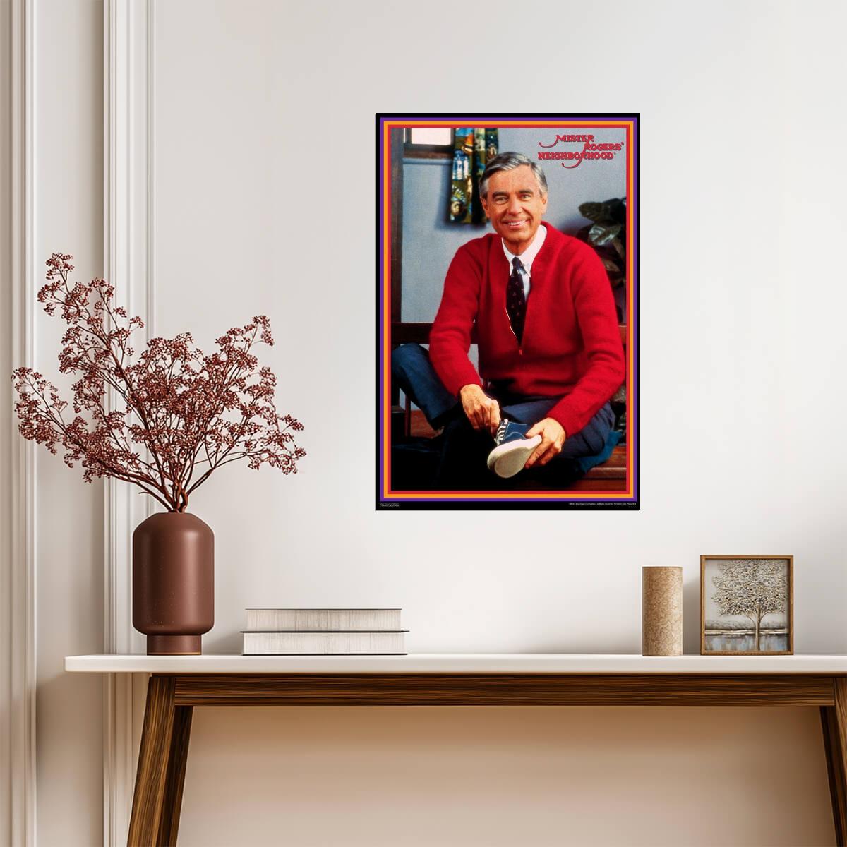 Mister Rogers' Neighborhood | Fred Rogers Portrait | Vintage TV Show Poster - Movies & TV Poster