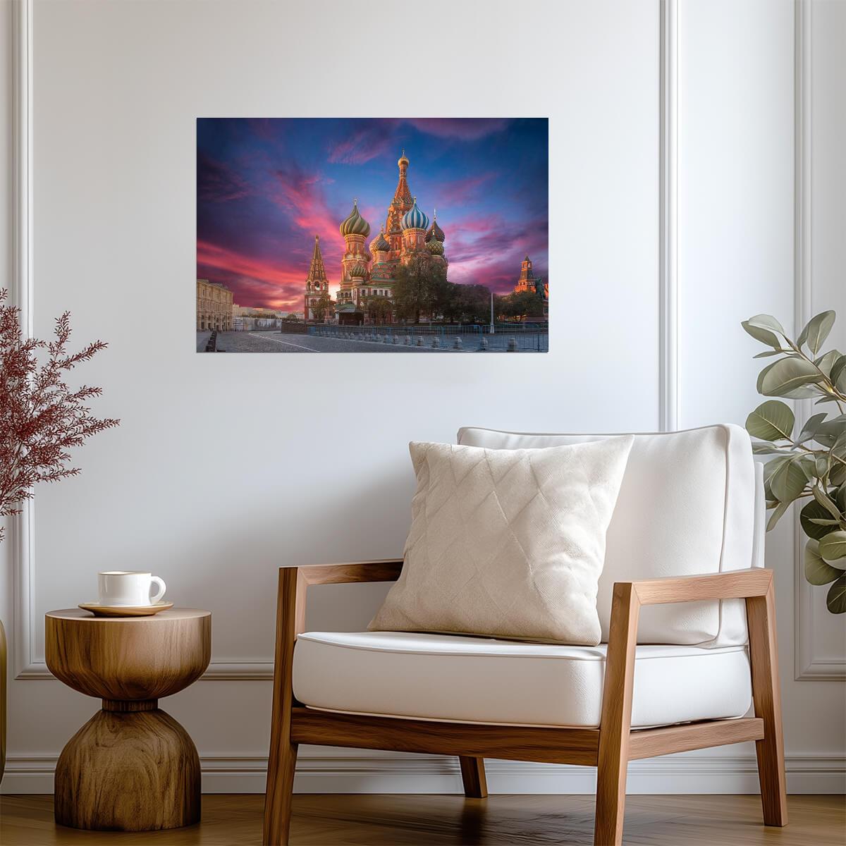 Saint Basil's Cathedral in Moscow | Red Square Russia Photography | Landmark Poster - Photography Poster