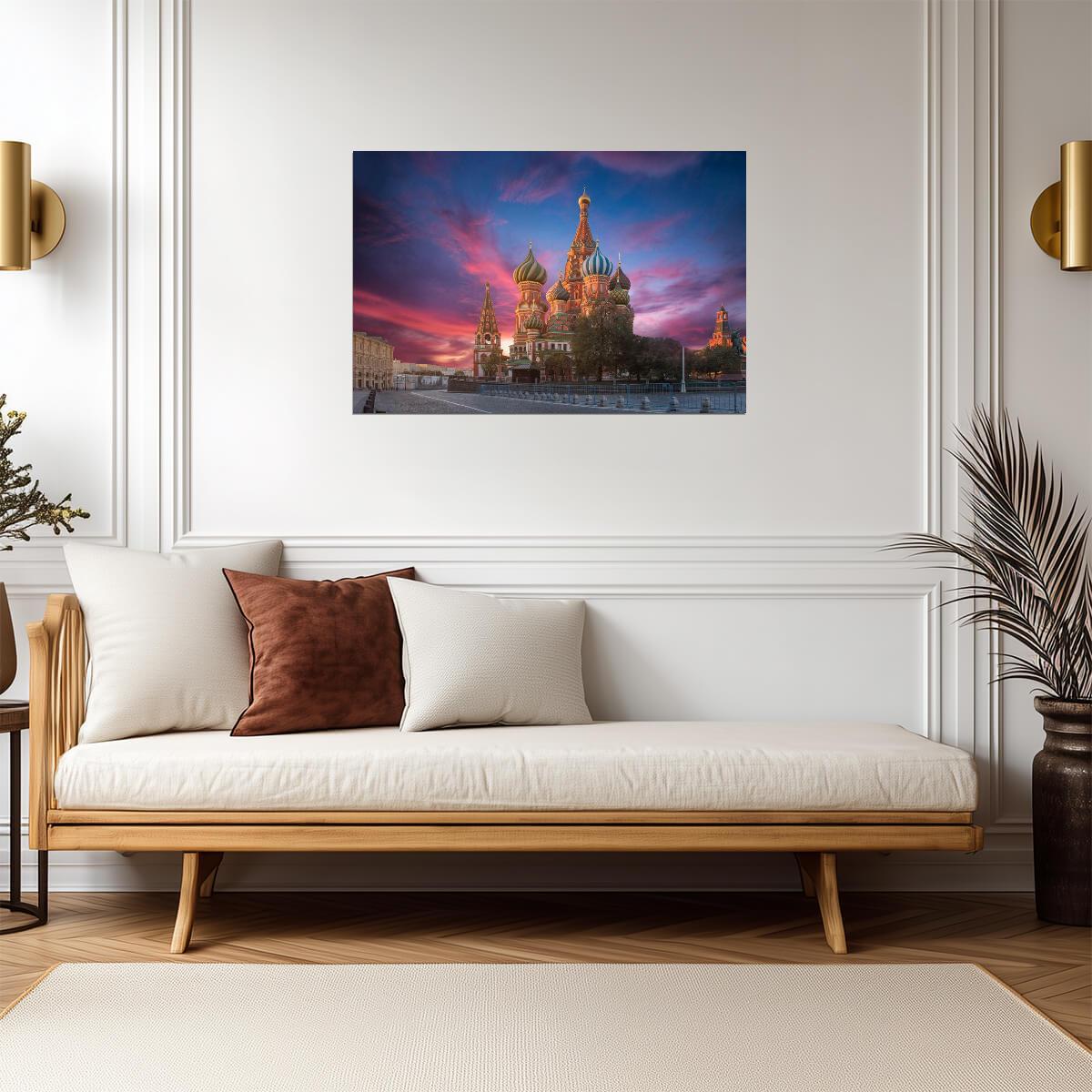 Saint Basil's Cathedral in Moscow | Red Square Russia Photography | Landmark Poster - Photography Poster