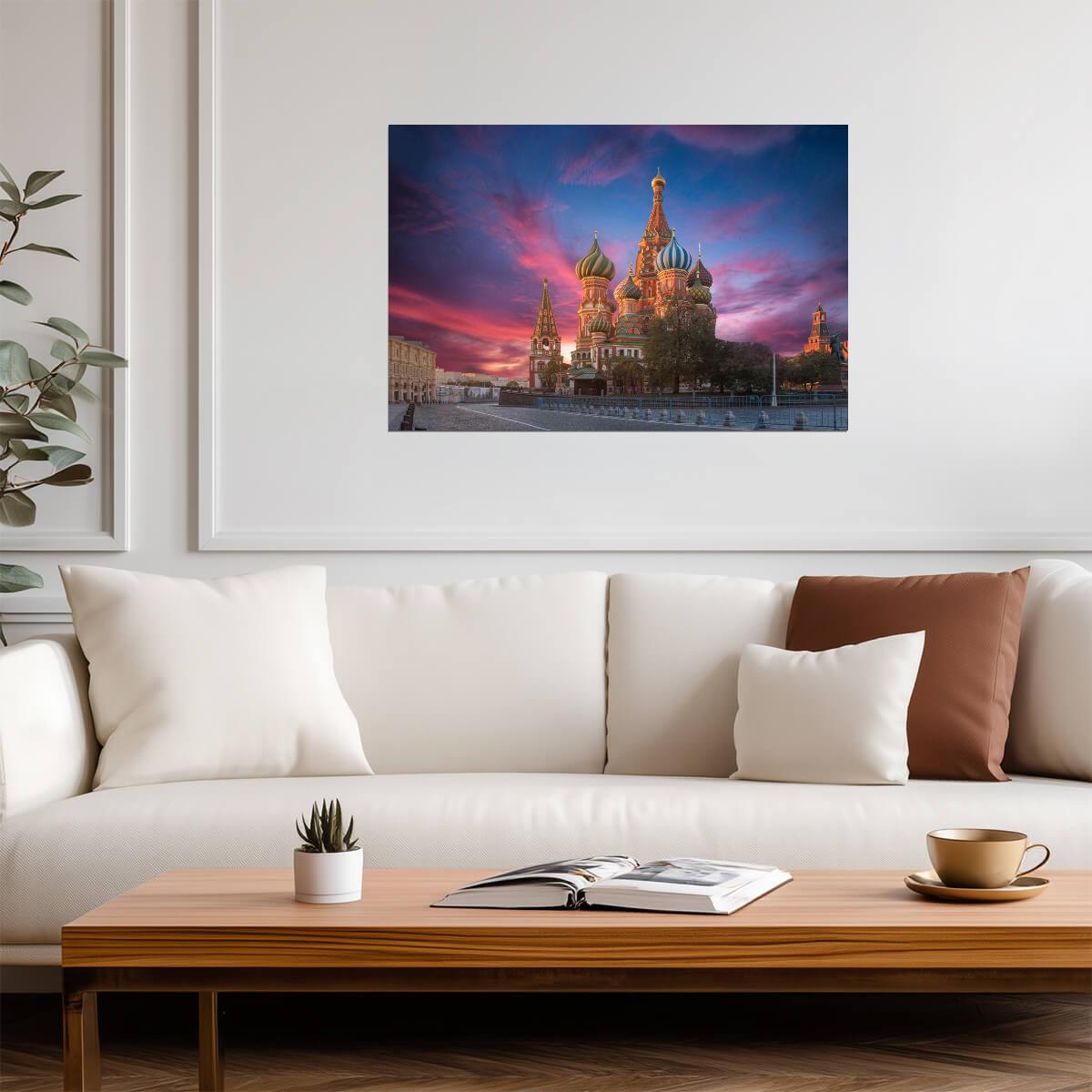 Saint Basil's Cathedral in Moscow | Red Square Russia Photography | Landmark Poster - Photography Poster