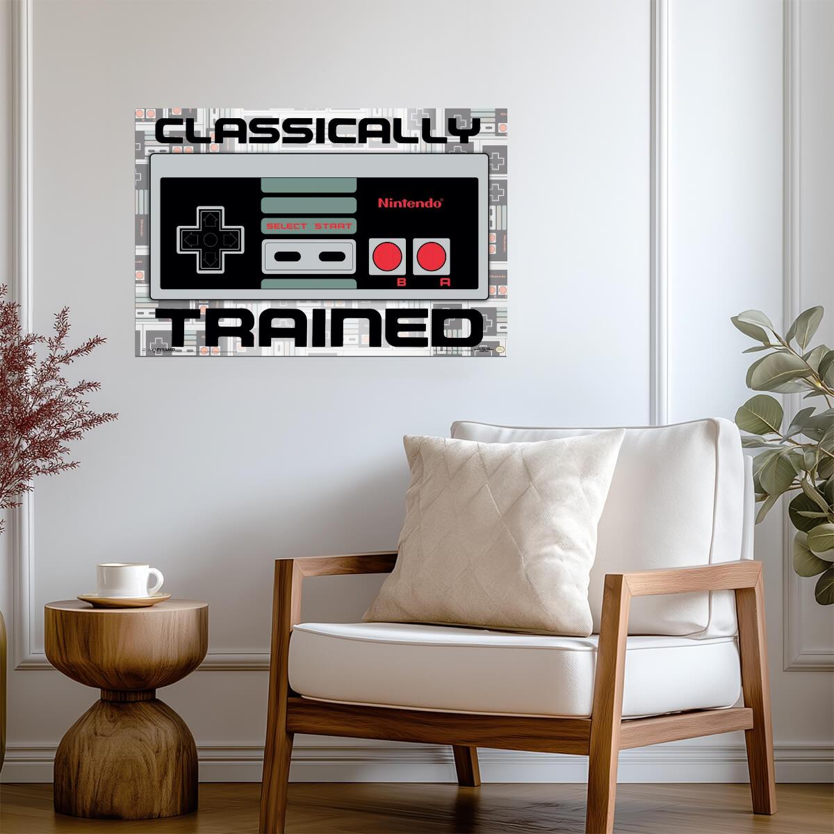 Classically Trained | Funny Quote Poster | Retro Gamer Humor Art