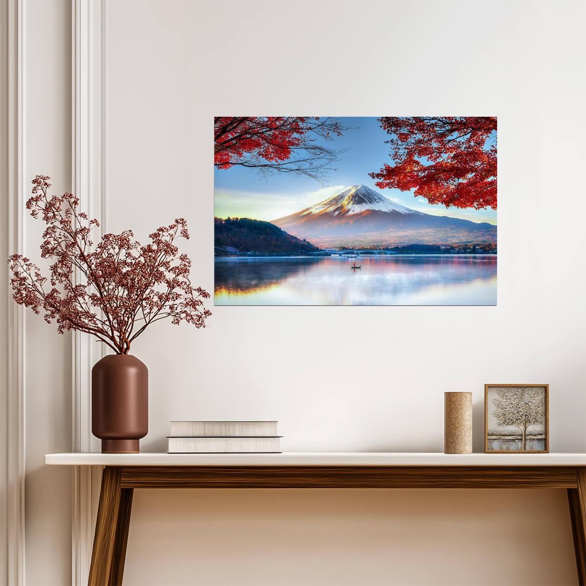 Mount Fuji in Autumn | Landscape Photography Print | Japan Travel Poster