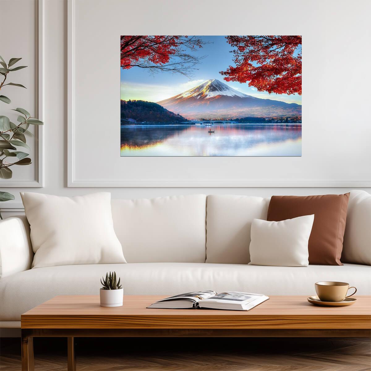 Mount Fuji in Autumn | Landscape Photography Print | Japan Travel Poster