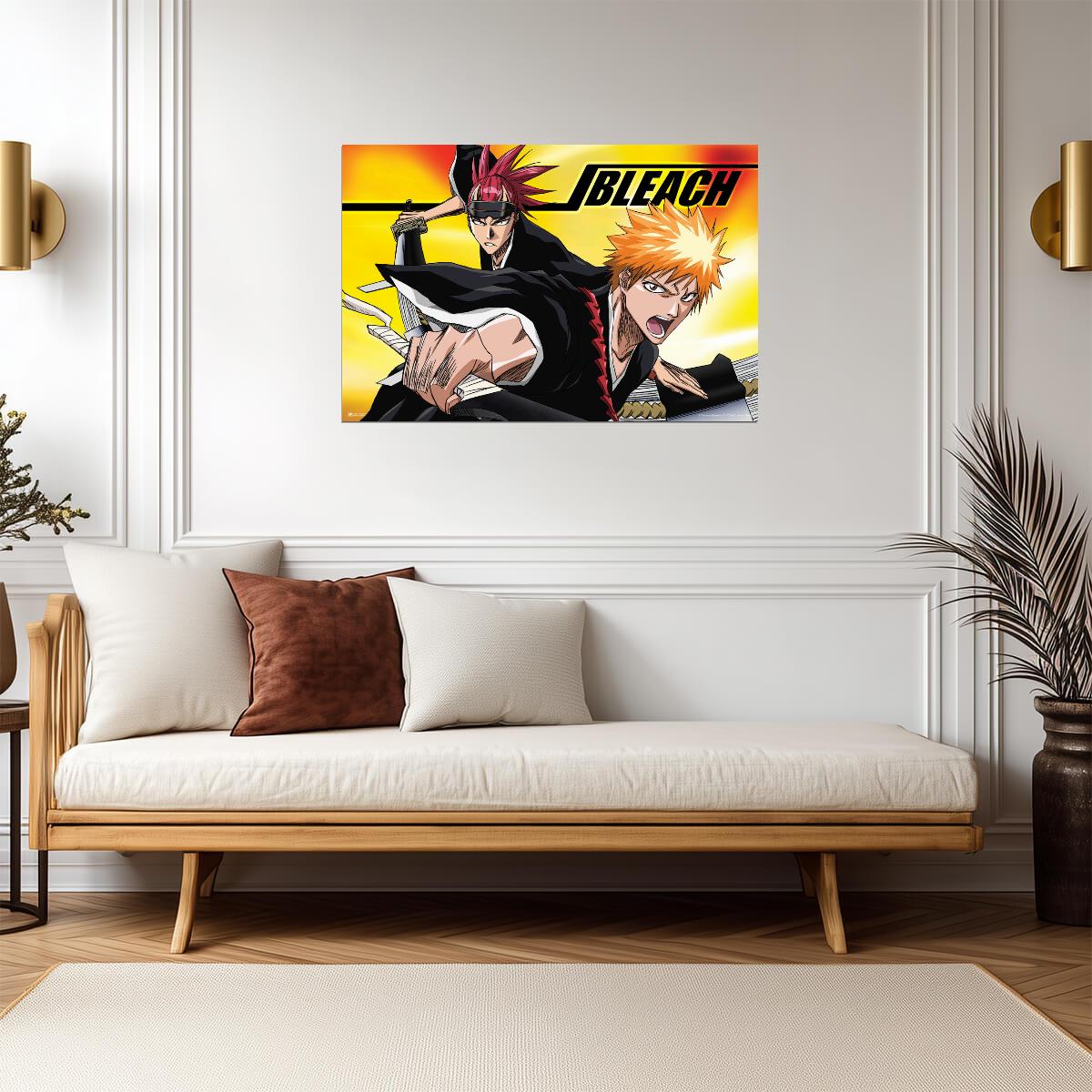 Bleach Ichigo & Renji | Shonen Manga Art | Soul Reaper Poster
