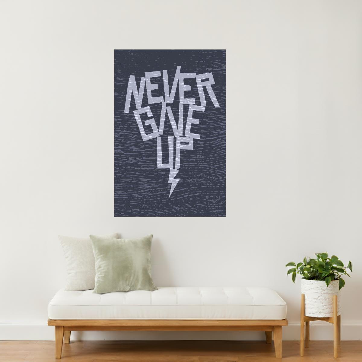 Never Give Up | Motivational Poster (Workout / Gym)