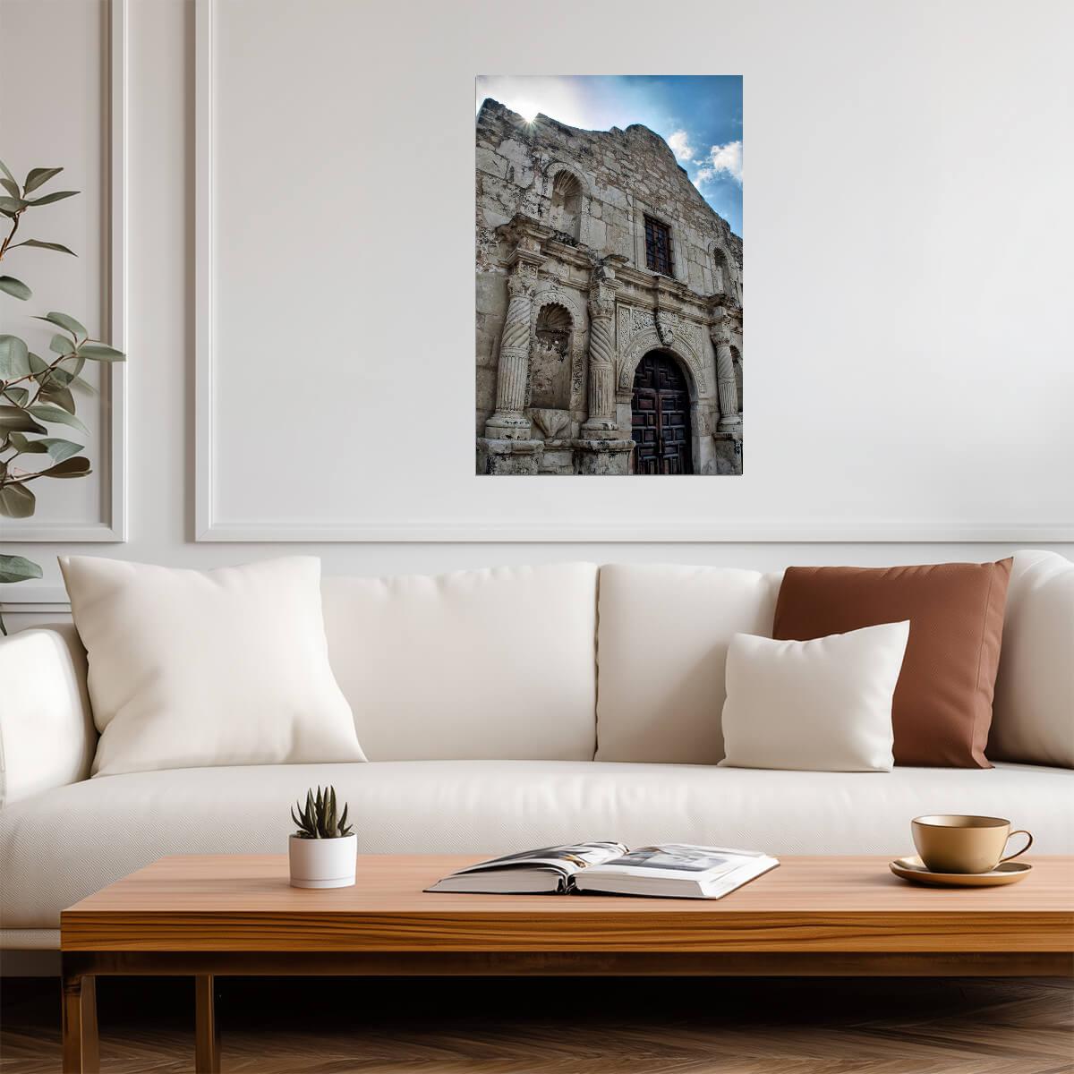 The Alamo Mission in San Antonio Texas | Historical Landmark Photography | American History Poster - Photography Poster