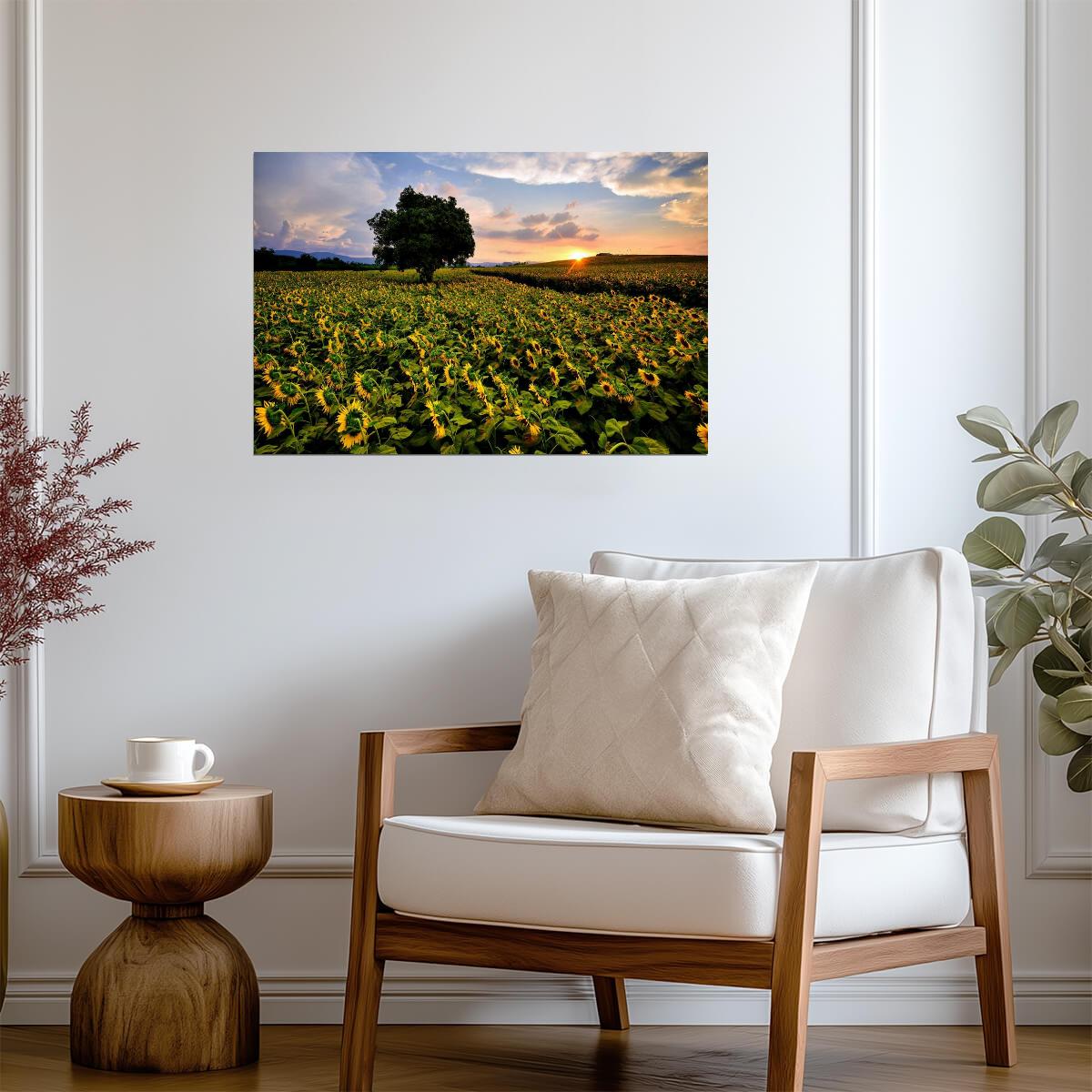 Sunflower Field in Thailand | Nakhon Ratchasima Province Photography | Floral Poster - Photography Poster