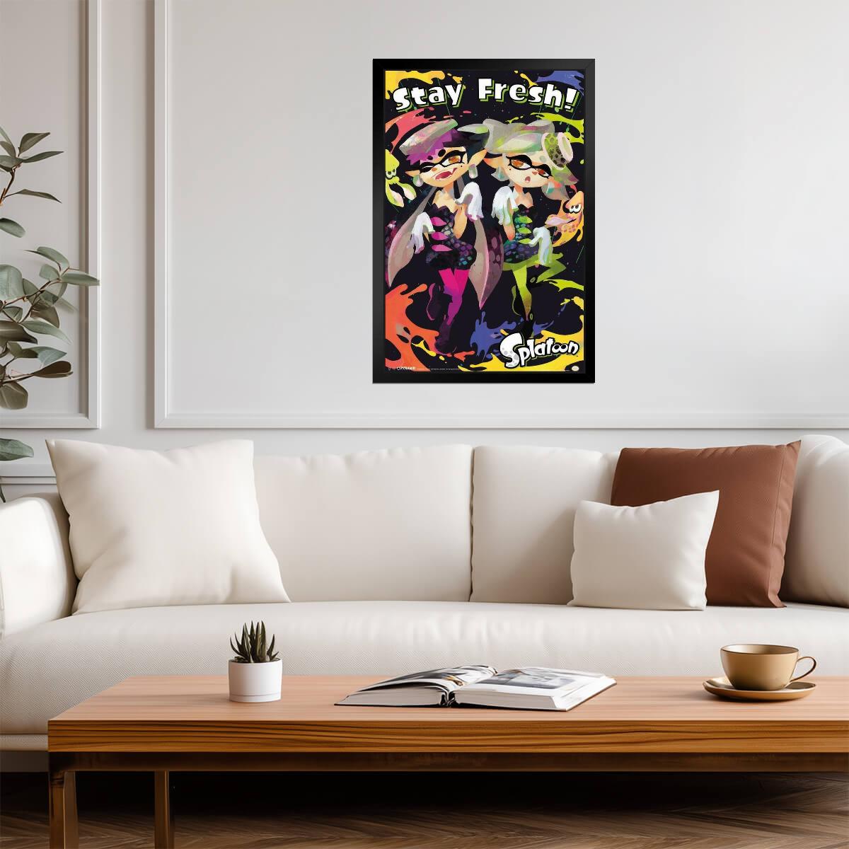 Splatoon Stay Fresh | Nintendo Game Poster | Colorful Inkling Wall Art