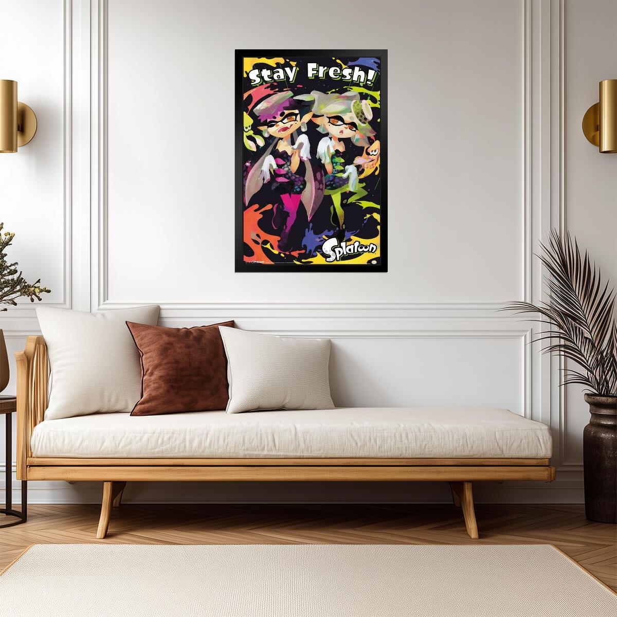 Splatoon Stay Fresh | Nintendo Game Poster | Colorful Inkling Wall Art