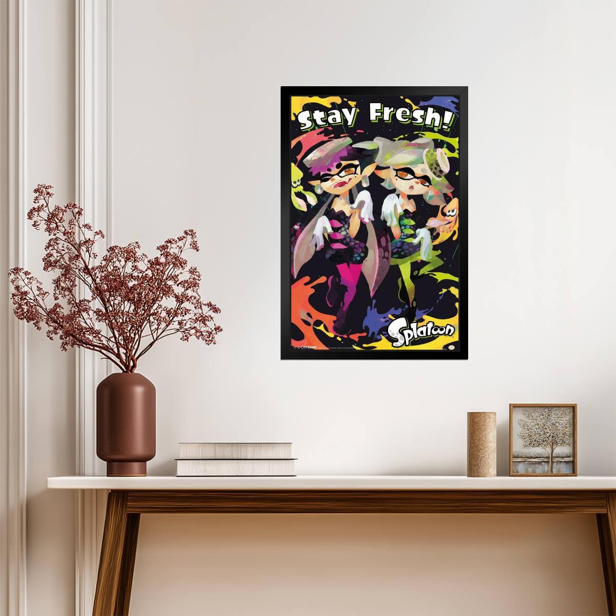 Splatoon Stay Fresh | Nintendo Game Poster | Colorful Inkling Wall Art
