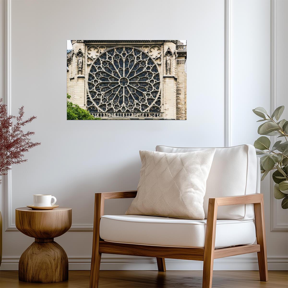 Rose Window of Notre Dame Cathedral | Paris Architecture Photography | France Landmark Poster - Photography Poster