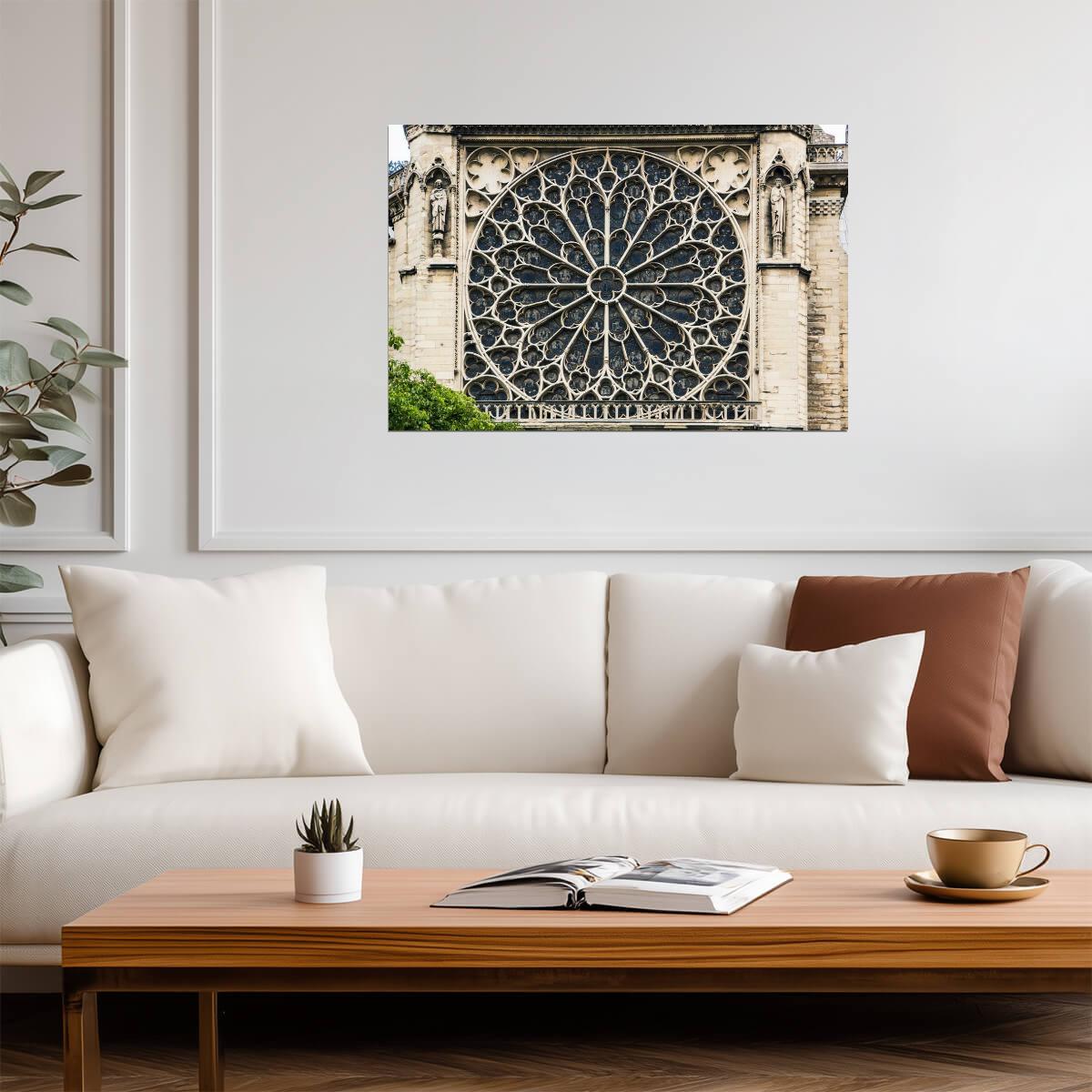 Rose Window of Notre Dame Cathedral | Paris Architecture Photography | France Landmark Poster - Photography Poster