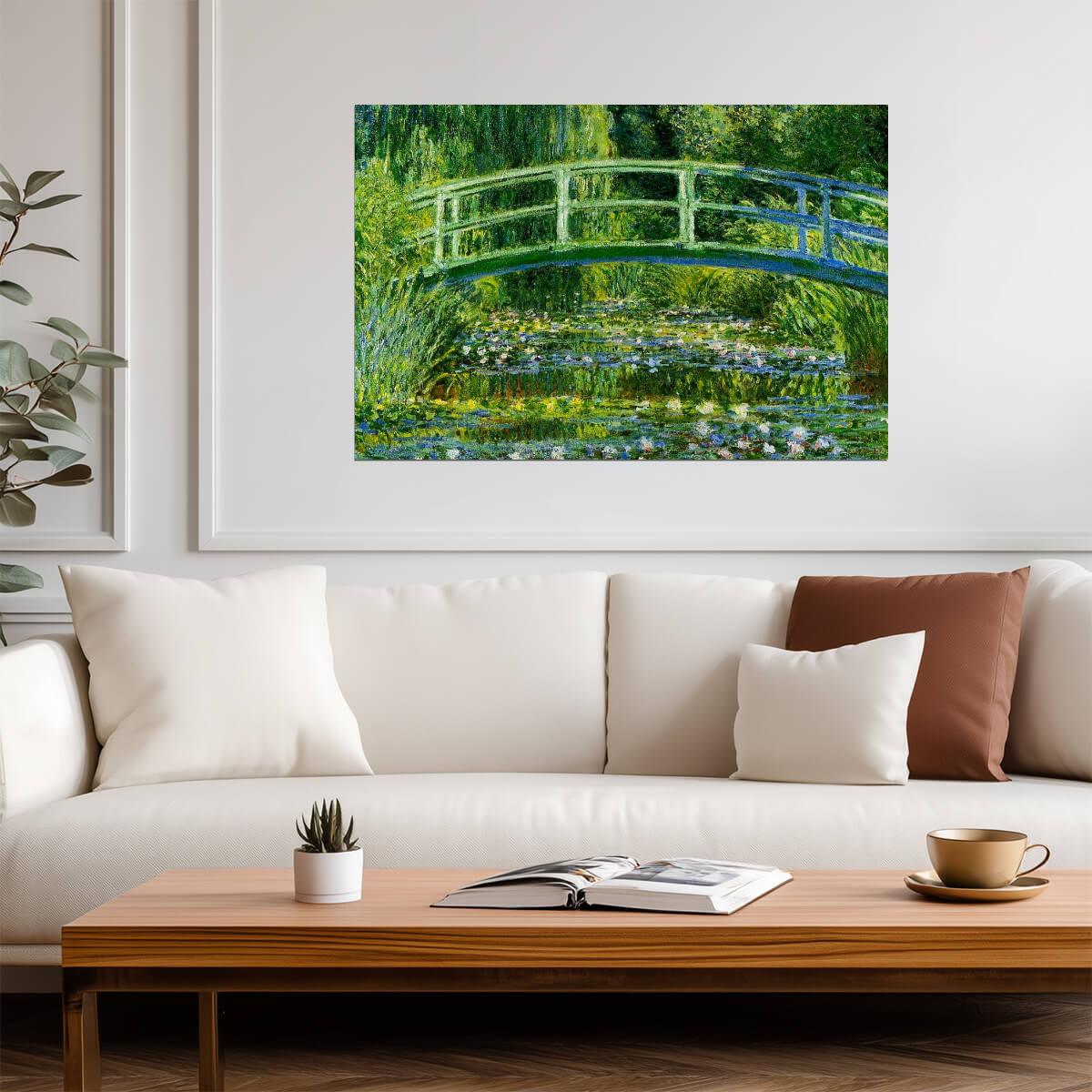 Claude Monet Water Lilies and Japanese Bridge | Impressionism Art Print | French Masterpiece Poster