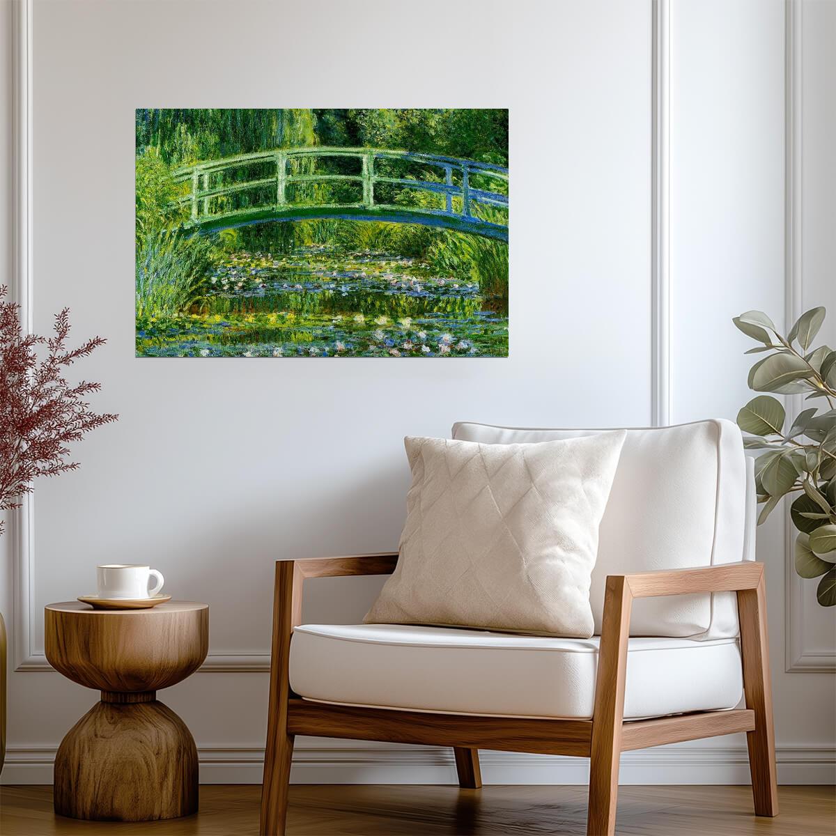 Claude Monet Water Lilies and Japanese Bridge | Impressionism Art Print | French Masterpiece Poster