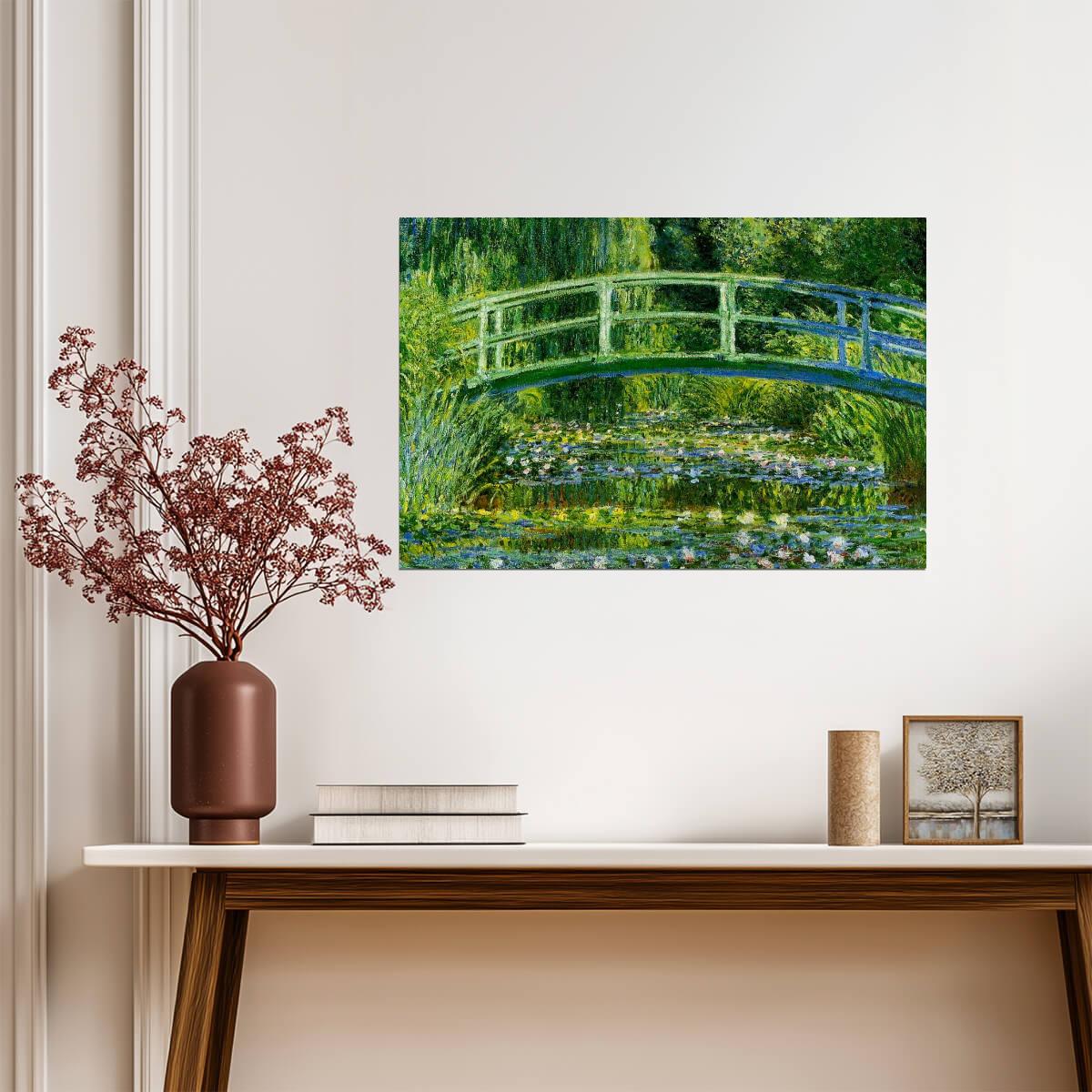 Claude Monet Water Lilies and Japanese Bridge | Impressionism Art Print | French Masterpiece Poster