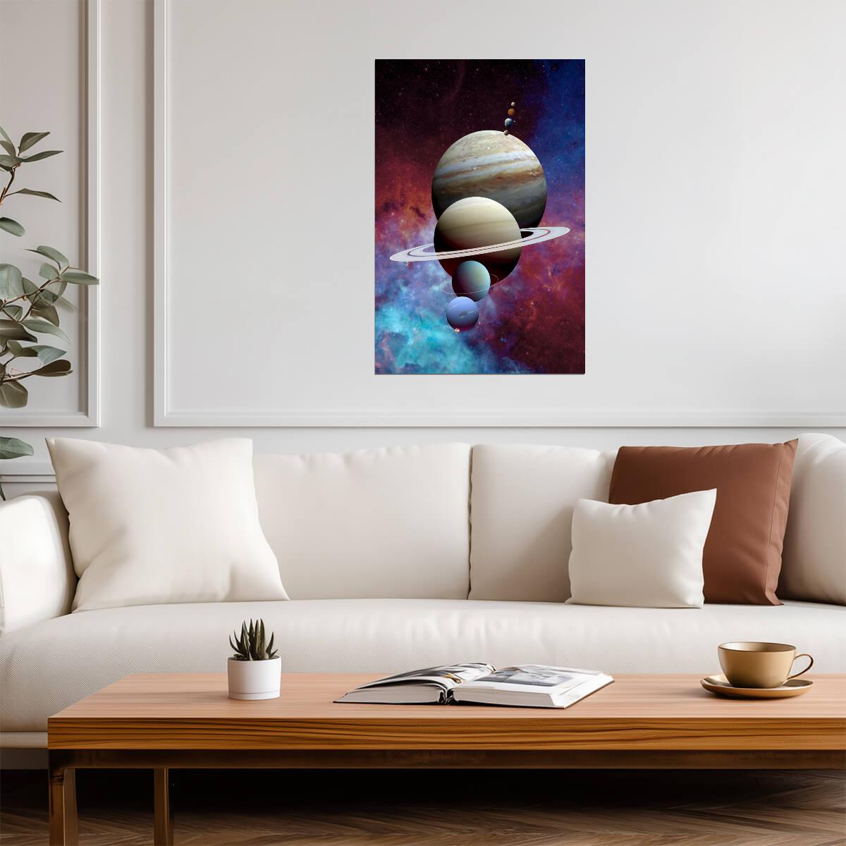 The Solar System Planets | Educational Space Poster | Astronomy Illustration for Kids - Graphic & Art Poster