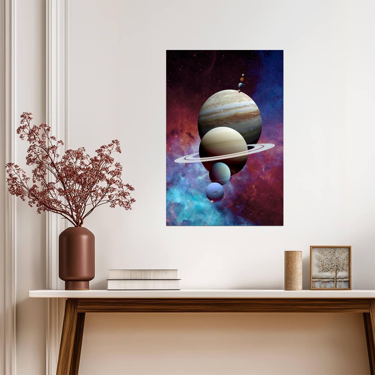 The Solar System Planets | Educational Space Poster | Astronomy Illustration for Kids - Graphic & Art Poster