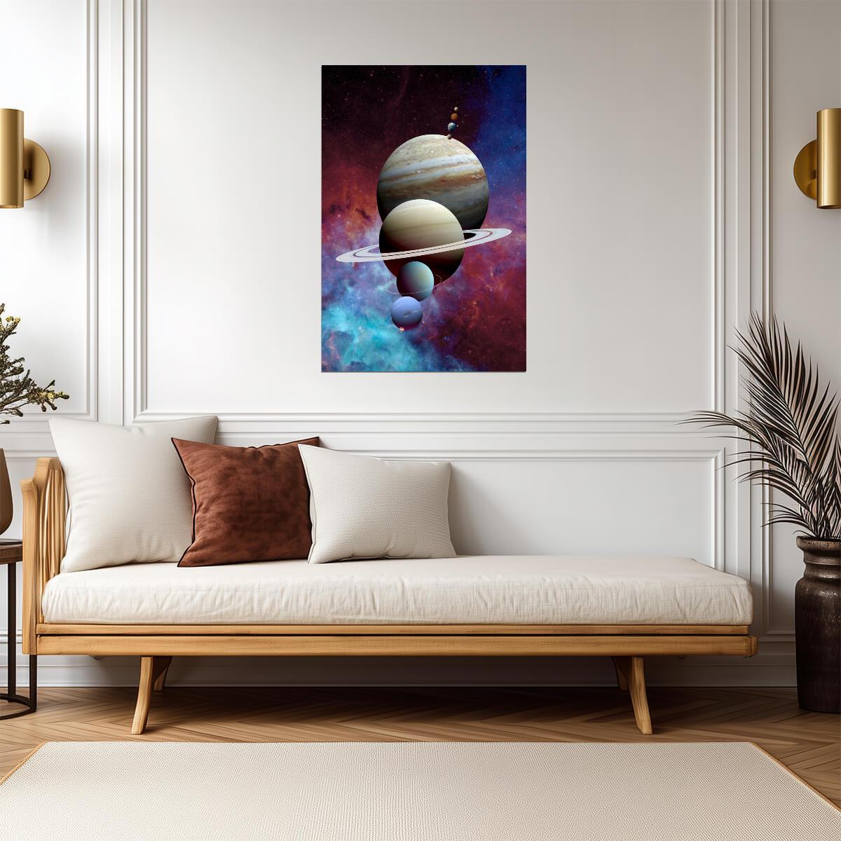 The Solar System Planets | Educational Space Poster | Astronomy Illustration for Kids - Graphic & Art Poster