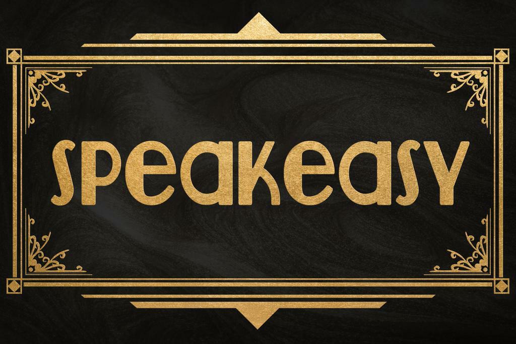 Speakeasy Art Deco Sign | Roaring 20s Style | Retro Bar & Party Poster - Type & Quotes Poster