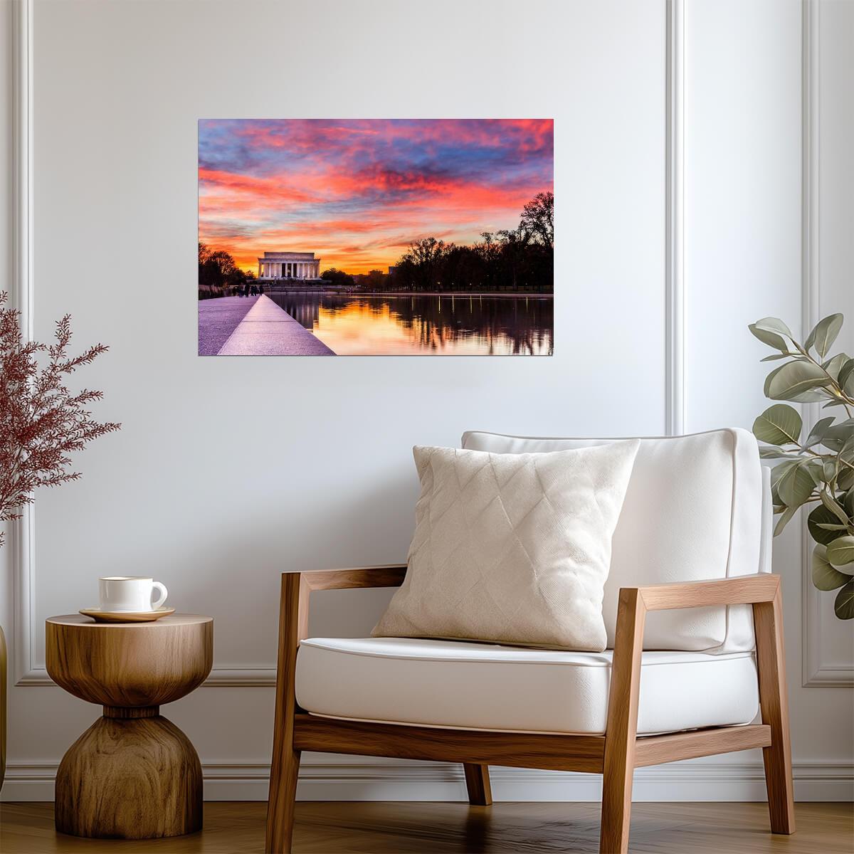 Sunset at the Lincoln Memorial | Washington D.C. Photography | Landmark Poster - Photography Poster