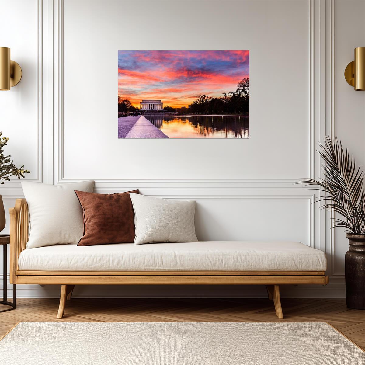 Sunset at the Lincoln Memorial | Washington D.C. Photography | Landmark Poster - Photography Poster
