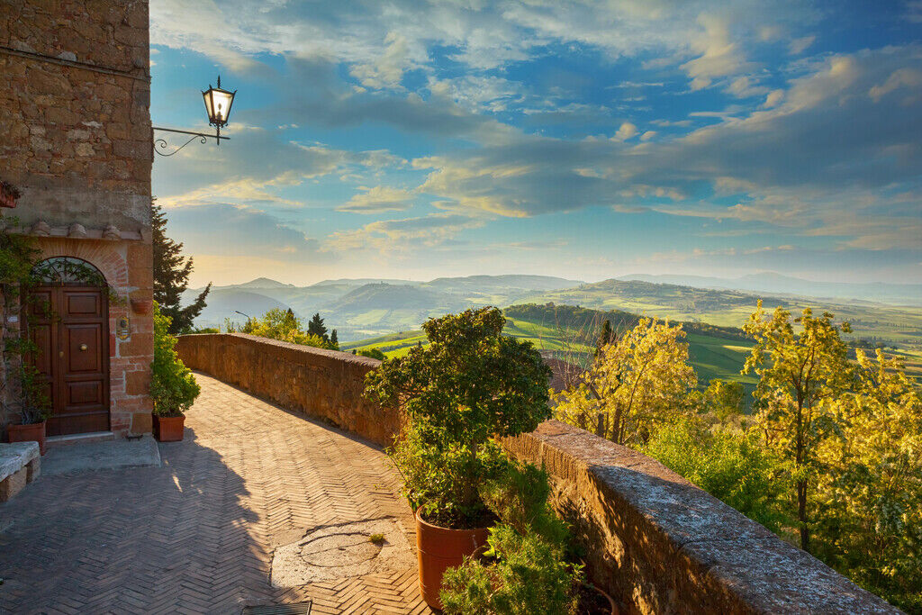 Tuscan Landscape from Pienza Poster | Italy Countryside Photography | Italian Wall Art