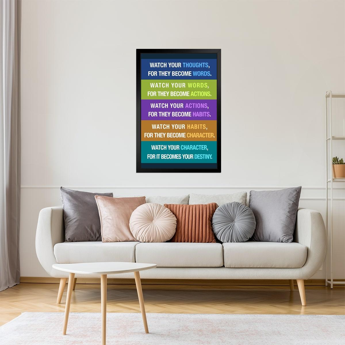 Watch Your Thoughts | Motivational Poster