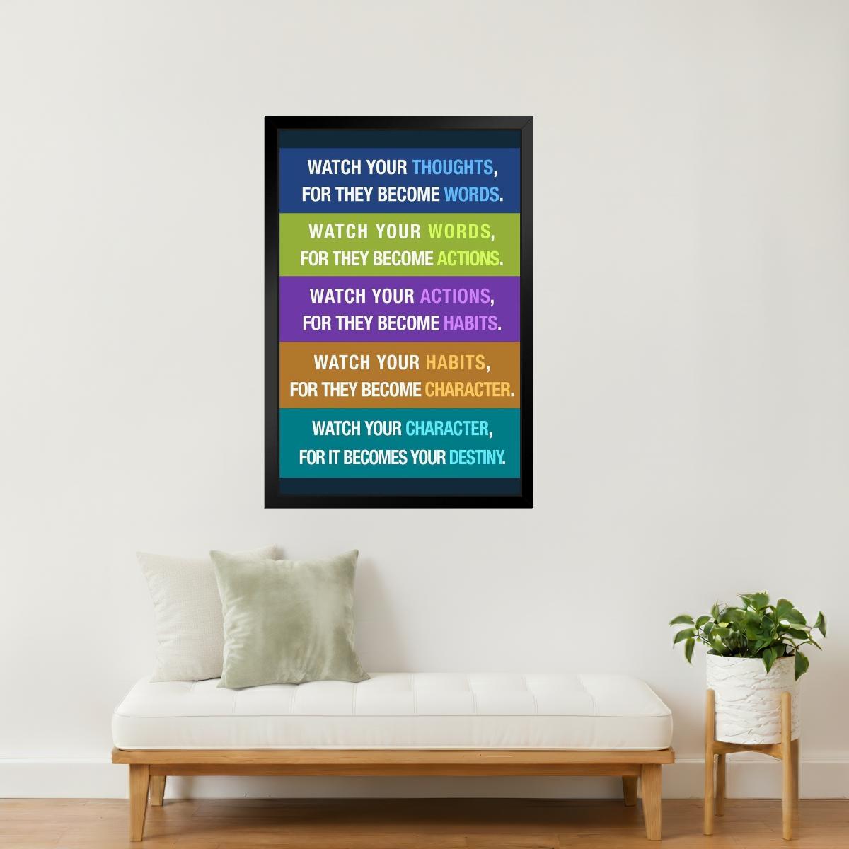 Watch Your Thoughts | Motivational Poster