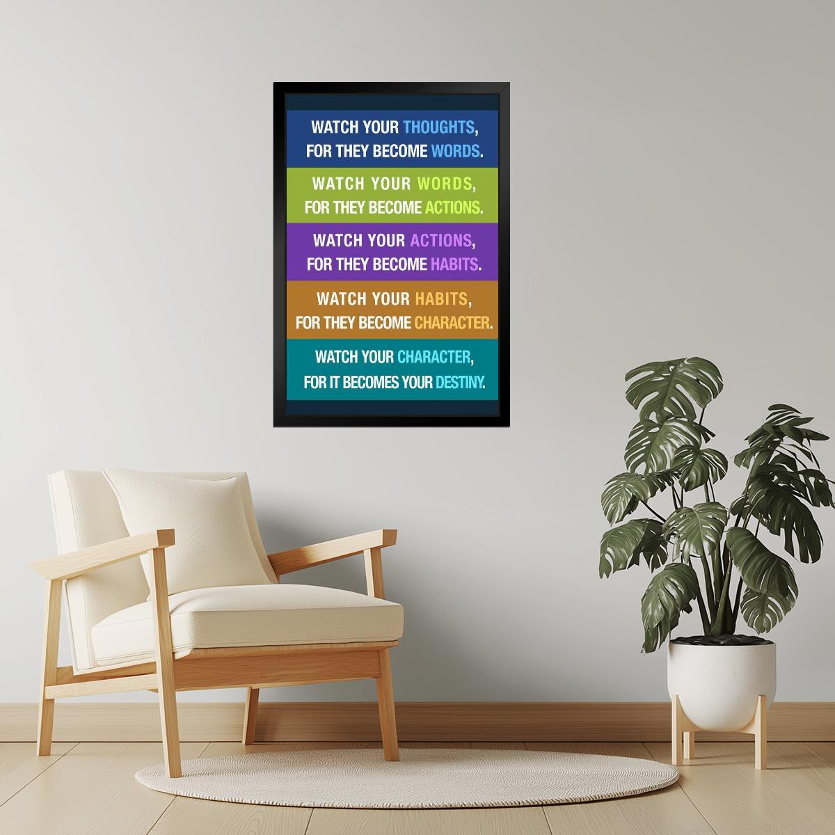Watch Your Thoughts | Motivational Poster