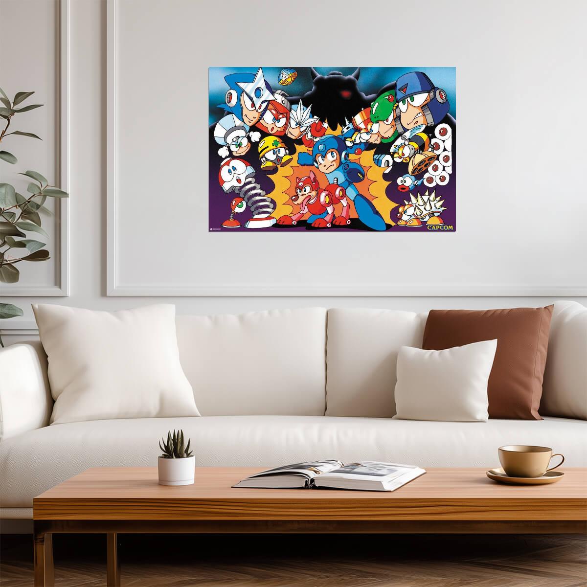 Mega Man Bosses | Retro Gaming Poster | 8-Bit Video Game Art - Video Games Poster