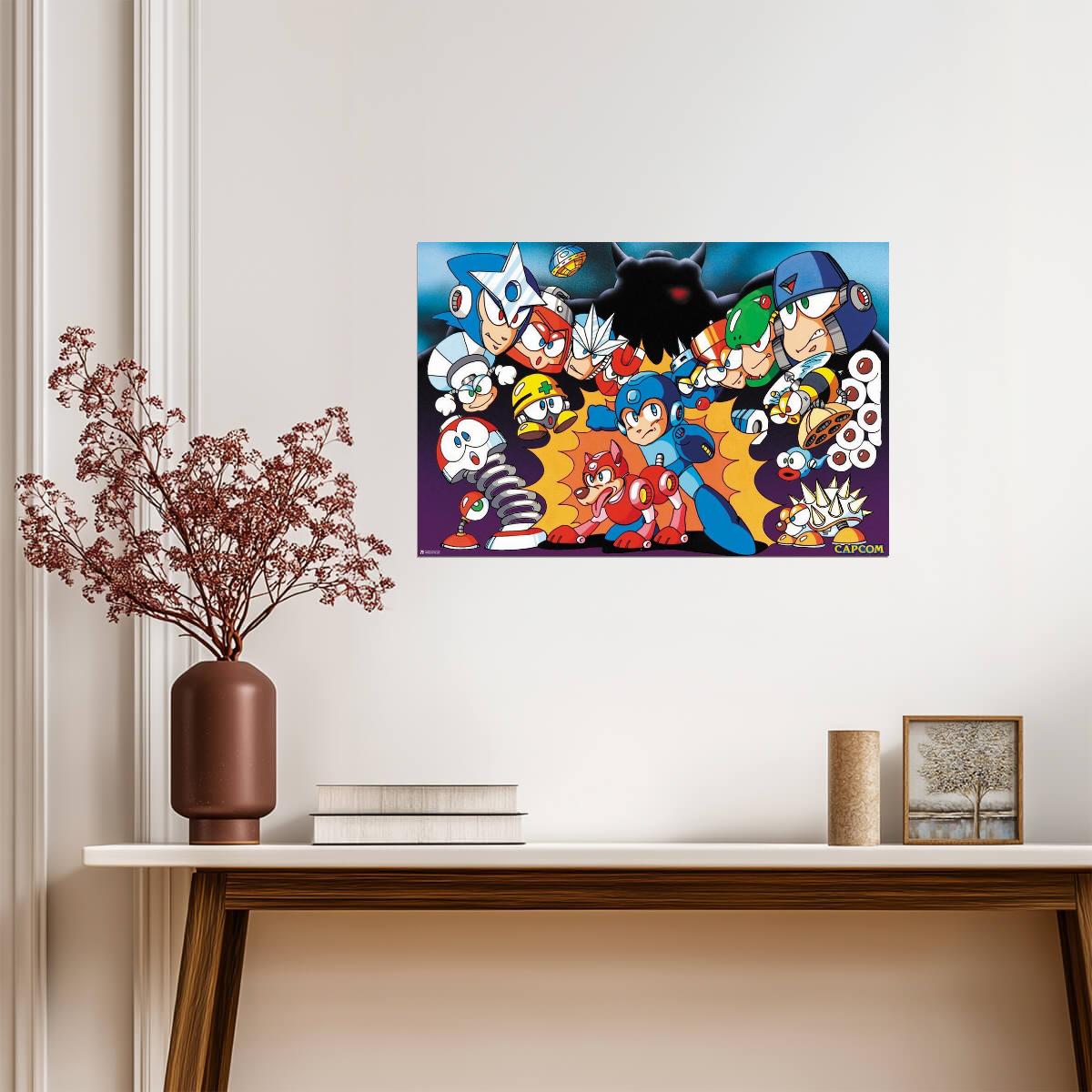 Mega Man Bosses | Retro Gaming Poster | 8-Bit Video Game Art - Video Games Poster