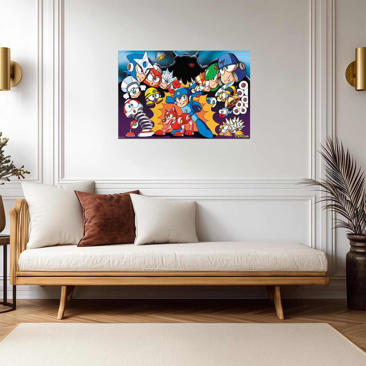 Mega Man Bosses | Retro Gaming Poster | 8-Bit Video Game Art - Video Games Poster
