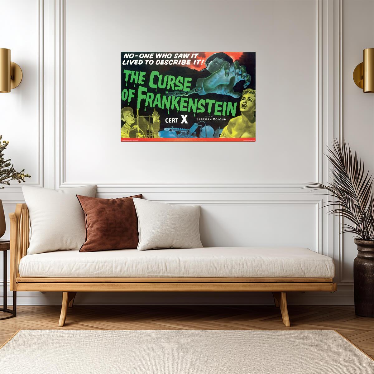 The Curse Of Frankenstein | Classic Horror Movie Poster - Movies & TV Poster