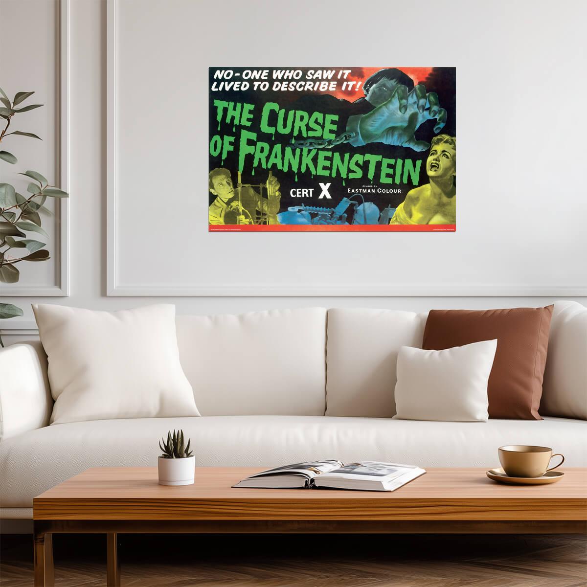 The Curse Of Frankenstein | Classic Horror Movie Poster - Movies & TV Poster