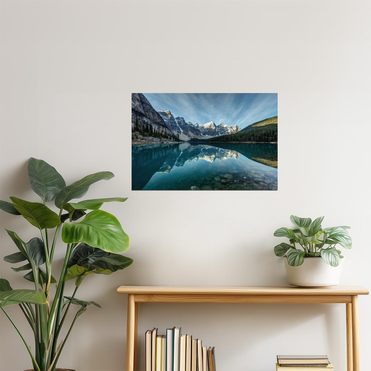 Moraine Lake Banff Poster | National Park Photography | Canadian Rockies Wall Art