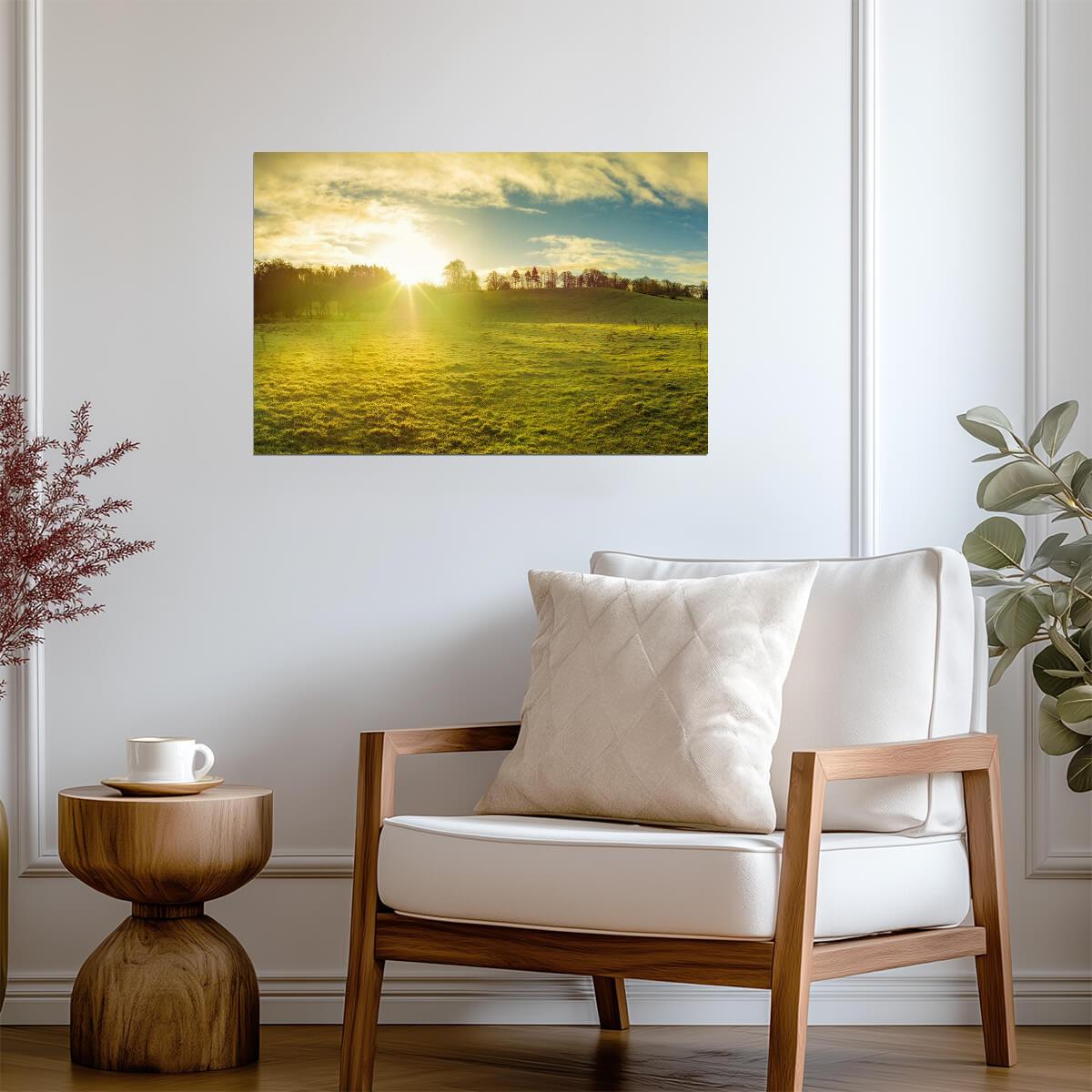 Northern Ireland Countryside at Sunrise | Landscape Photography | Nature Wall Art Poster - Photography Poster