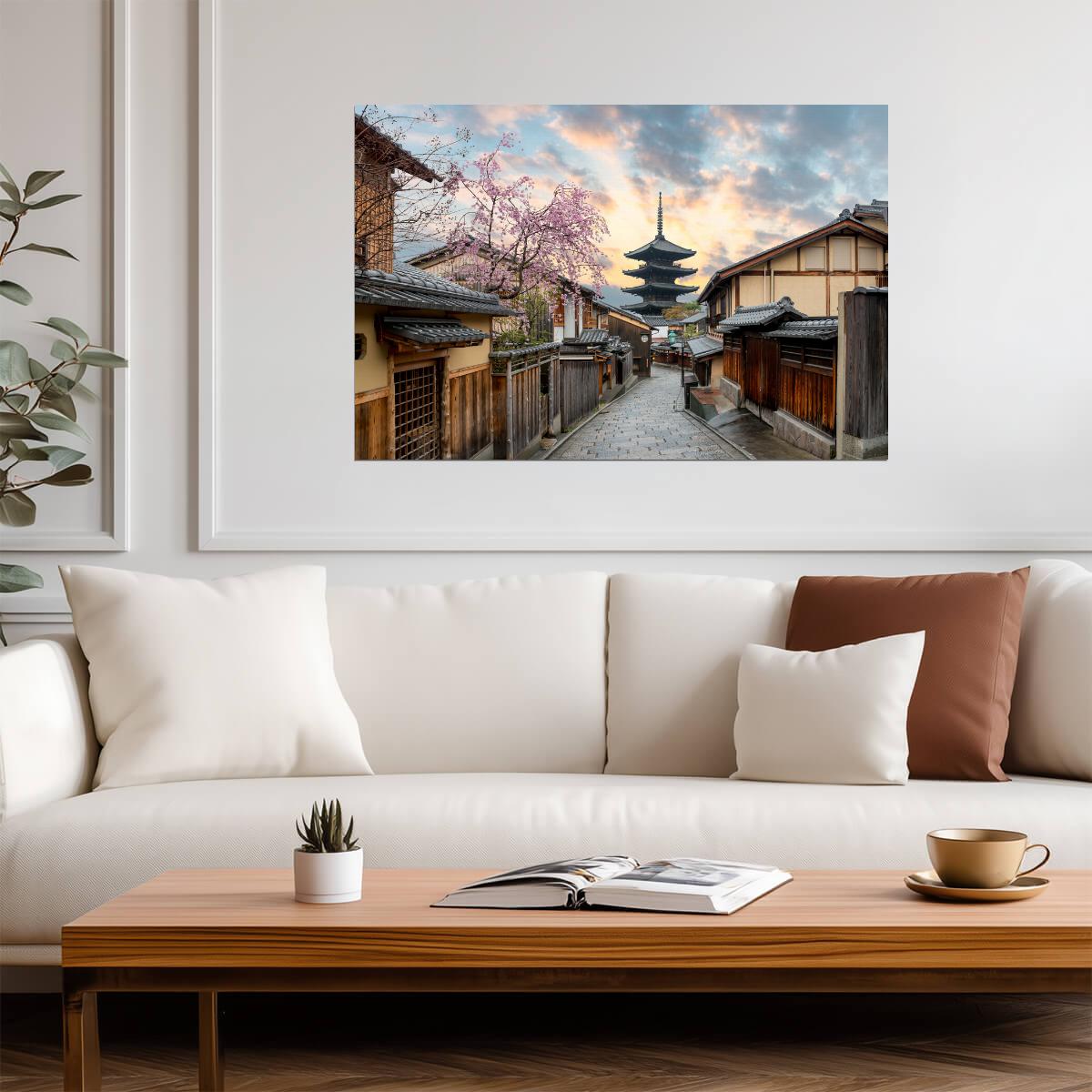 Yasaka Pagoda in Spring | Japan Photography Print | Kyoto Cherry Blossom Poster