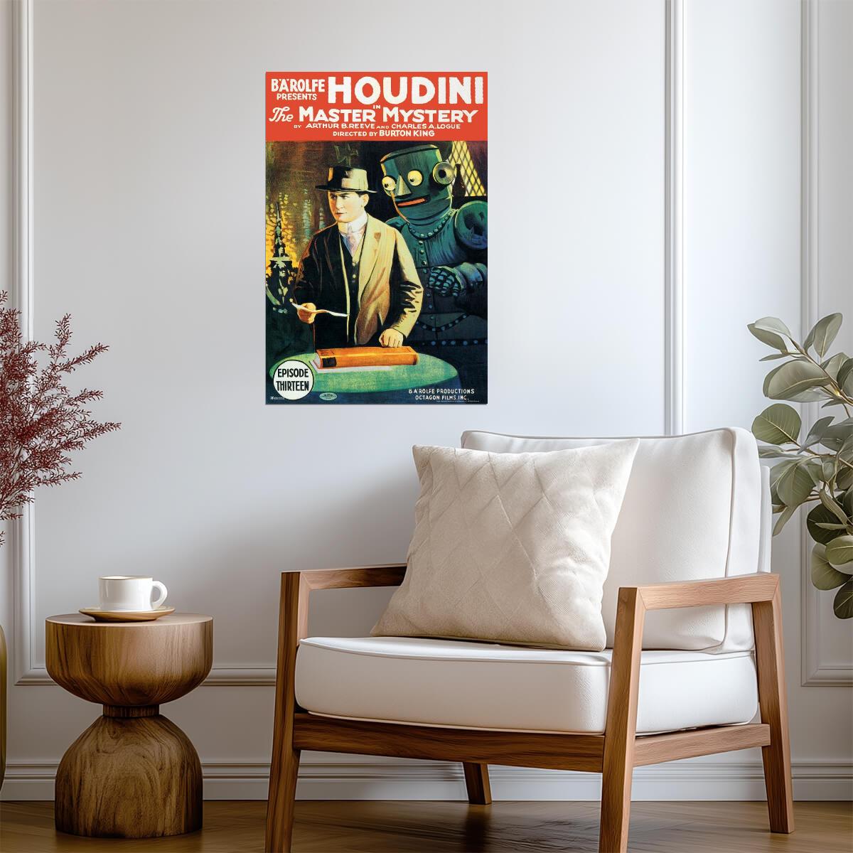 Houdini the Robot | Retro Magic Movie Poster - Movies & TV Poster