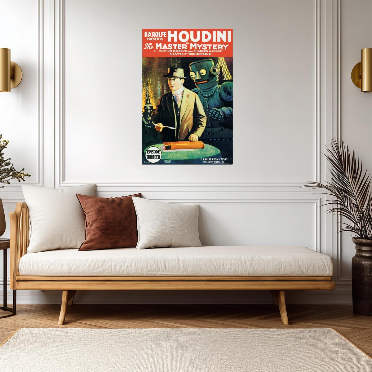 Houdini the Robot | Retro Magic Movie Poster - Movies & TV Poster