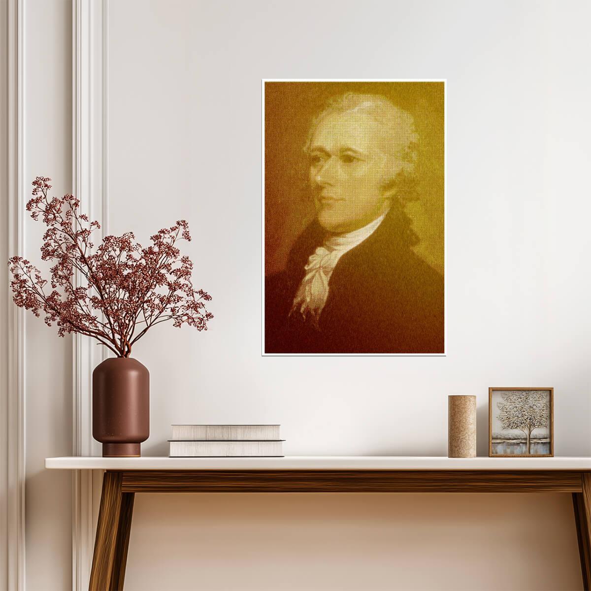 Alexander Hamilton Portrait | Founding Father Painting | Historical American Poster - Vintage & Retro Poster