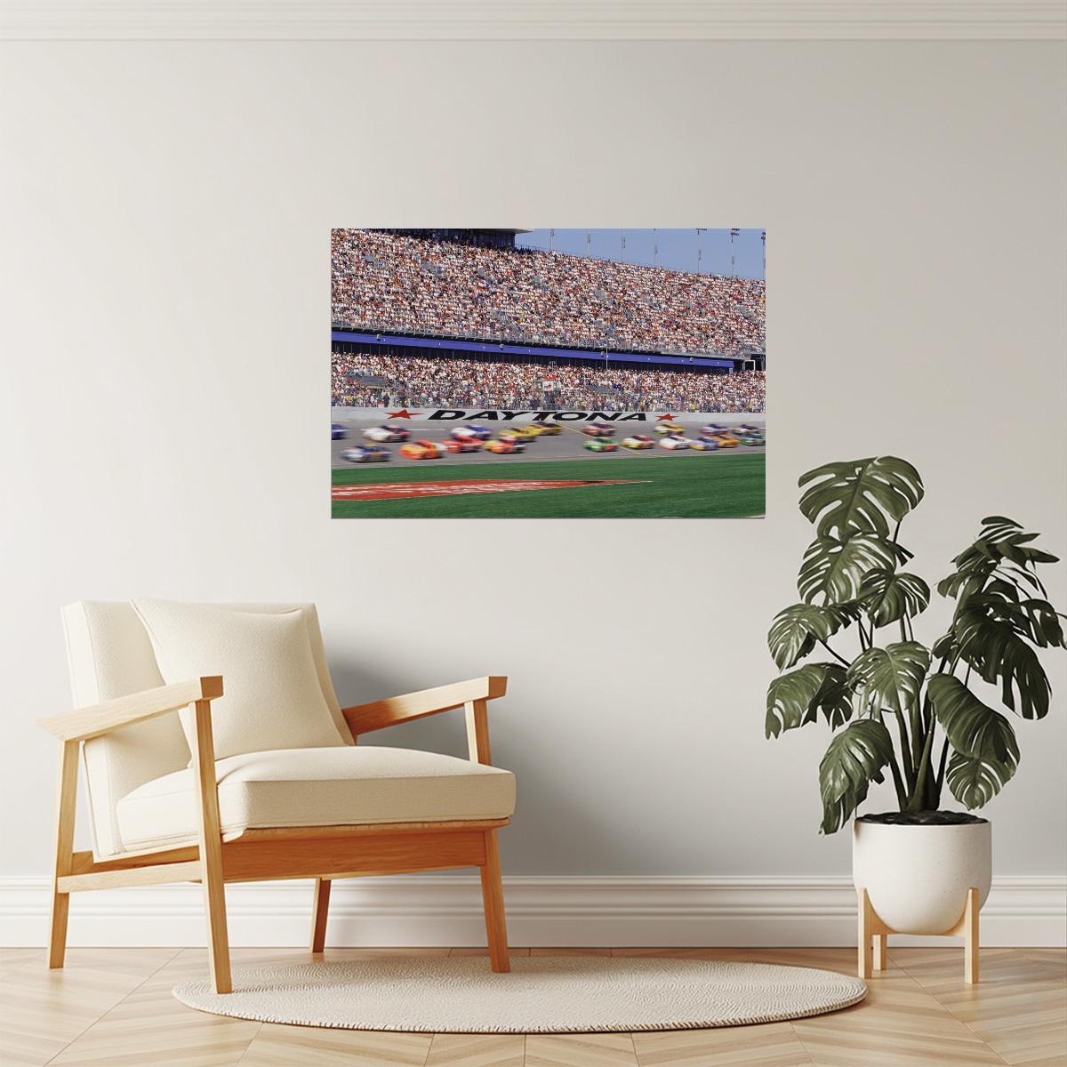 Stock Car Race Crowd Poster | Racing Photography | Motorsports Wall Art