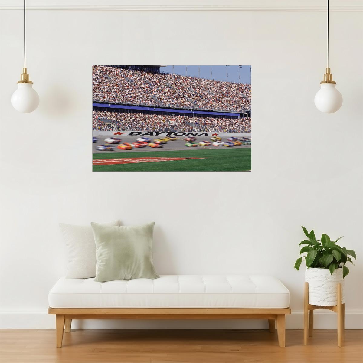 Stock Car Race Crowd Poster | Racing Photography | Motorsports Wall Art
