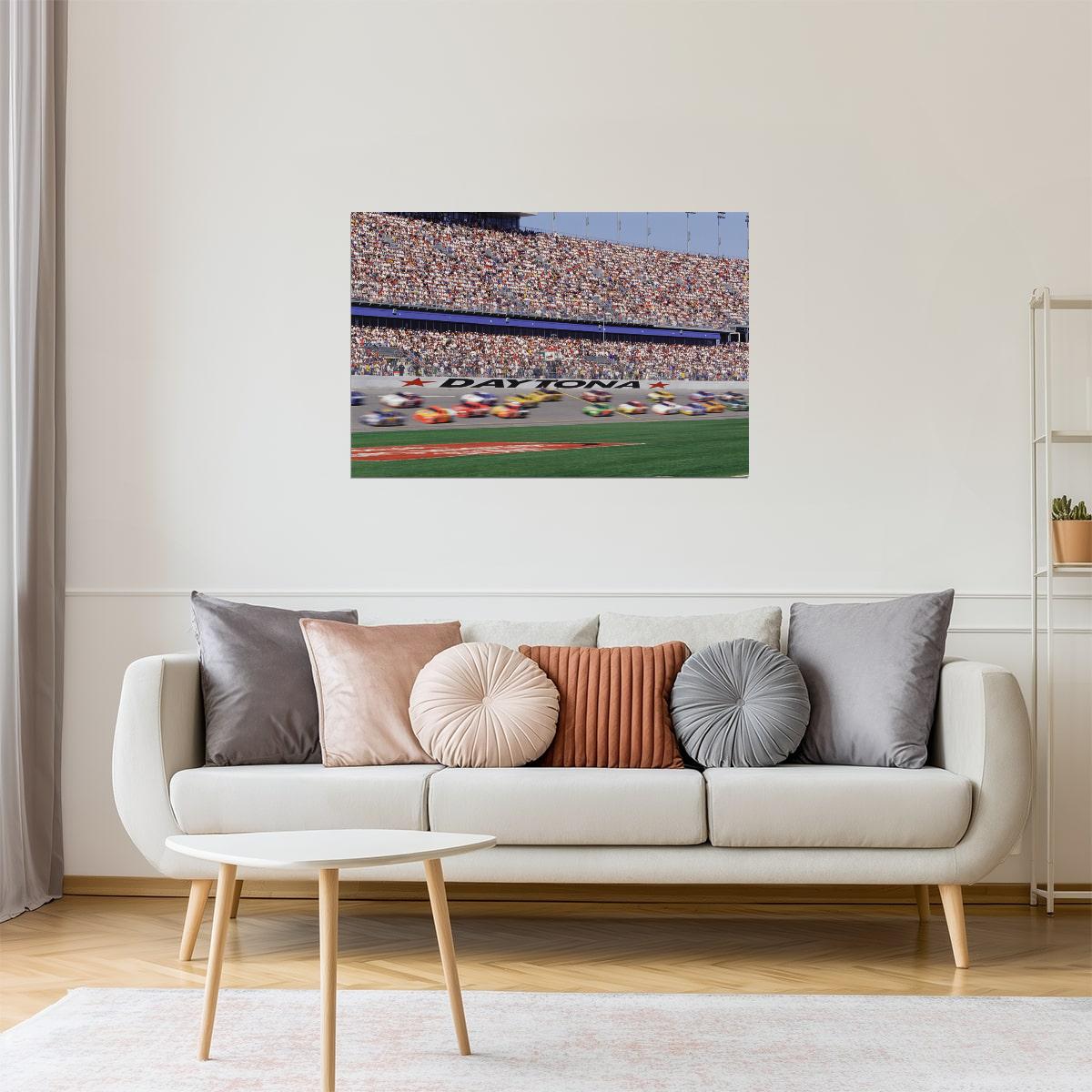 Stock Car Race Crowd Poster | Racing Photography | Motorsports Wall Art