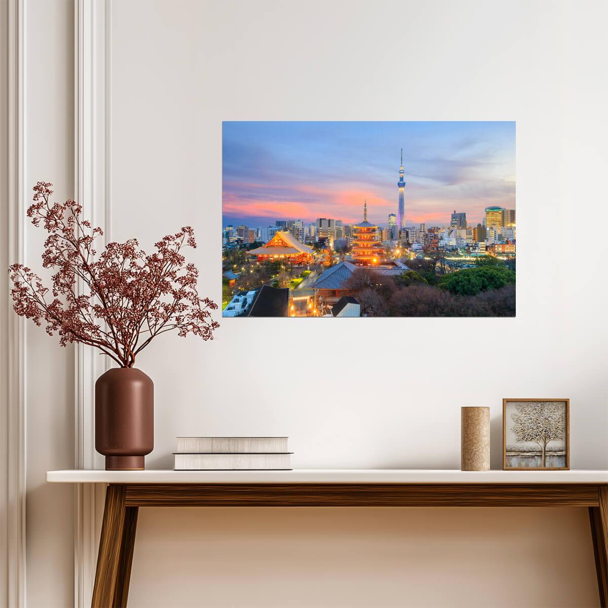 Tokyo Skytree at Sunset | Cityscape Photography Print | Japan Travel Poster