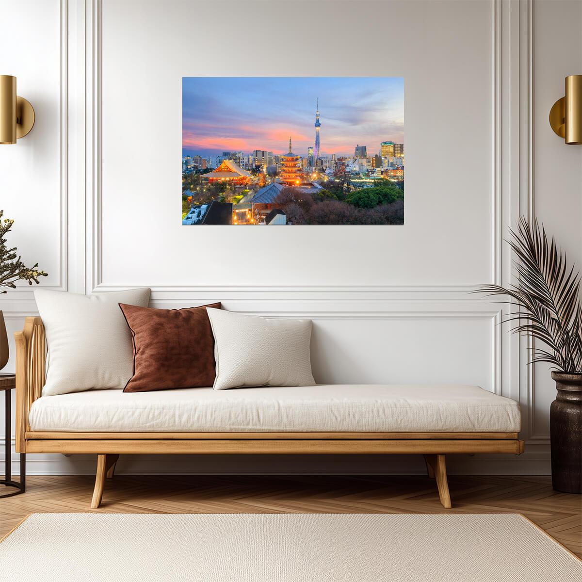 Tokyo Skytree at Sunset | Cityscape Photography Print | Japan Travel Poster
