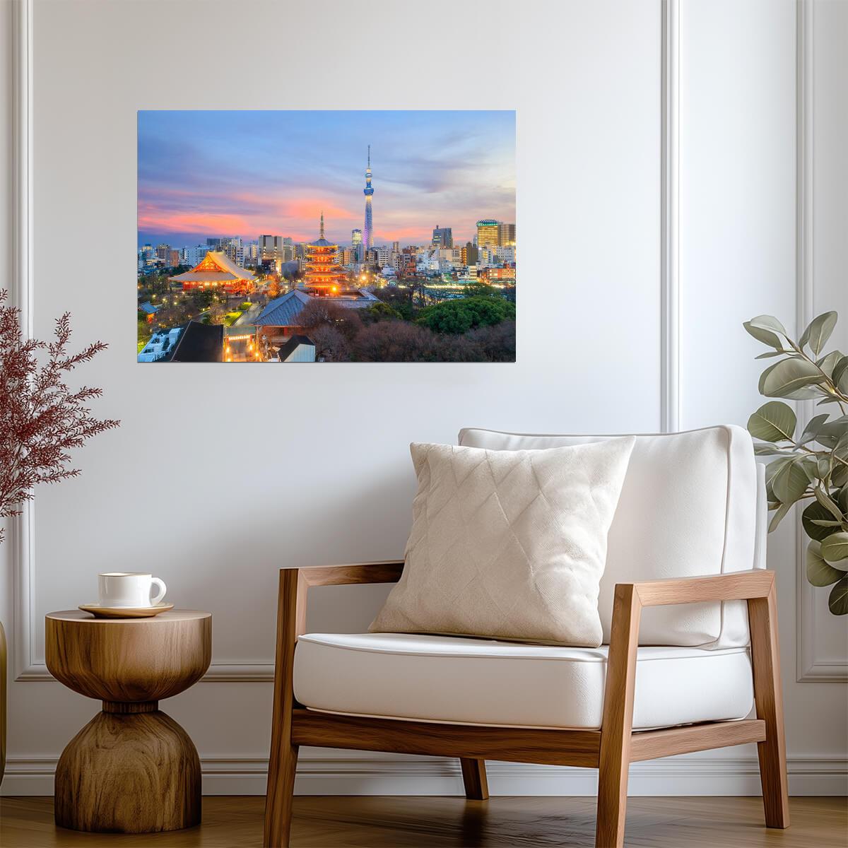 Tokyo Skytree at Sunset | Cityscape Photography Print | Japan Travel Poster