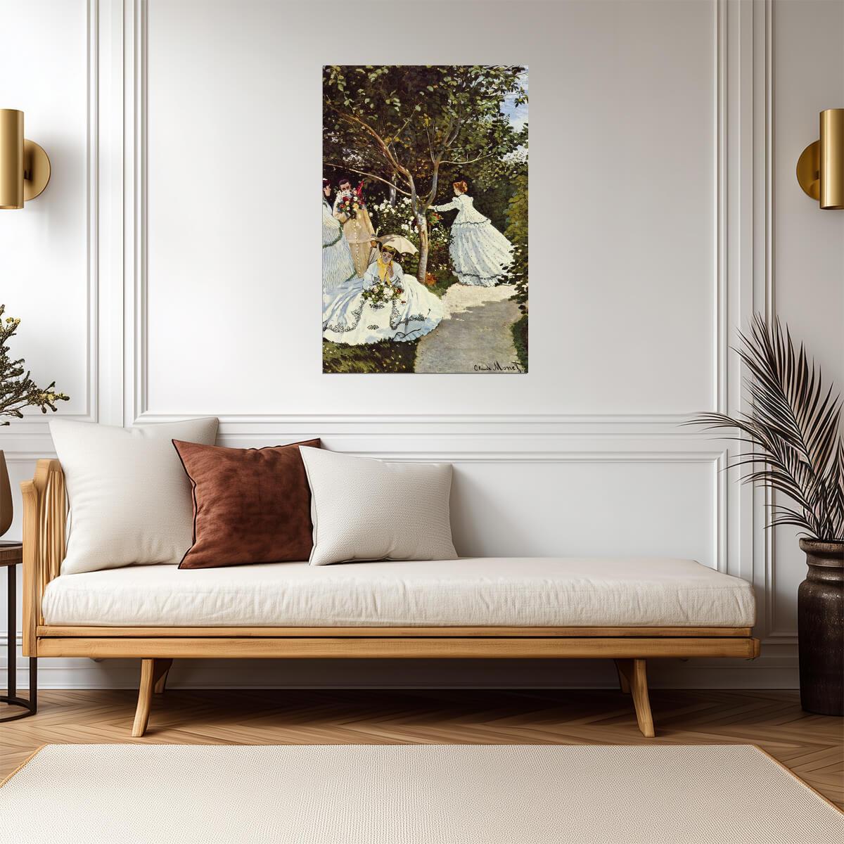 Claude Monet "Women in the Garden" | Impressionist Painting | Classic Art Poster - Graphic & Art Poster