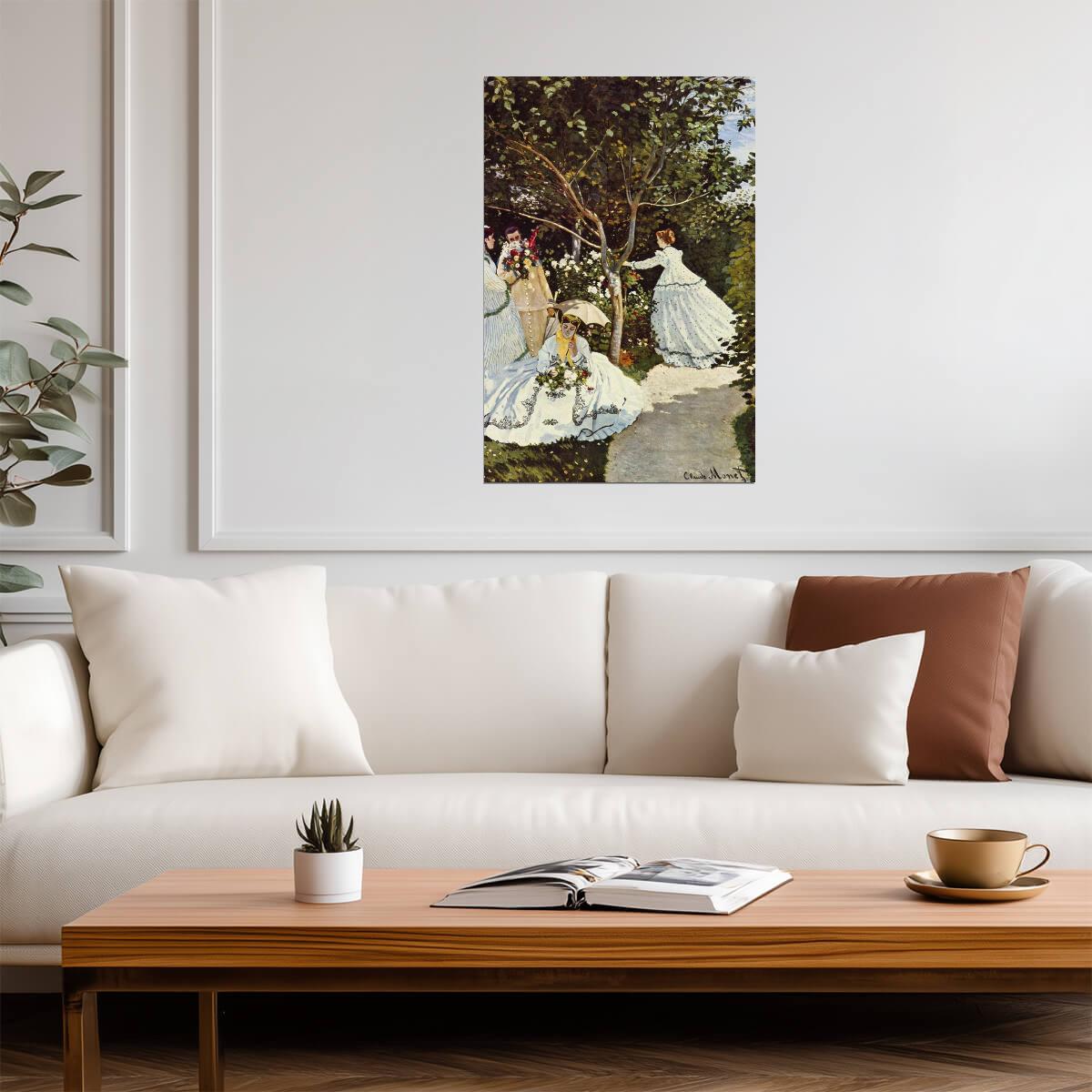 Claude Monet "Women in the Garden" | Impressionist Painting | Classic Art Poster - Graphic & Art Poster