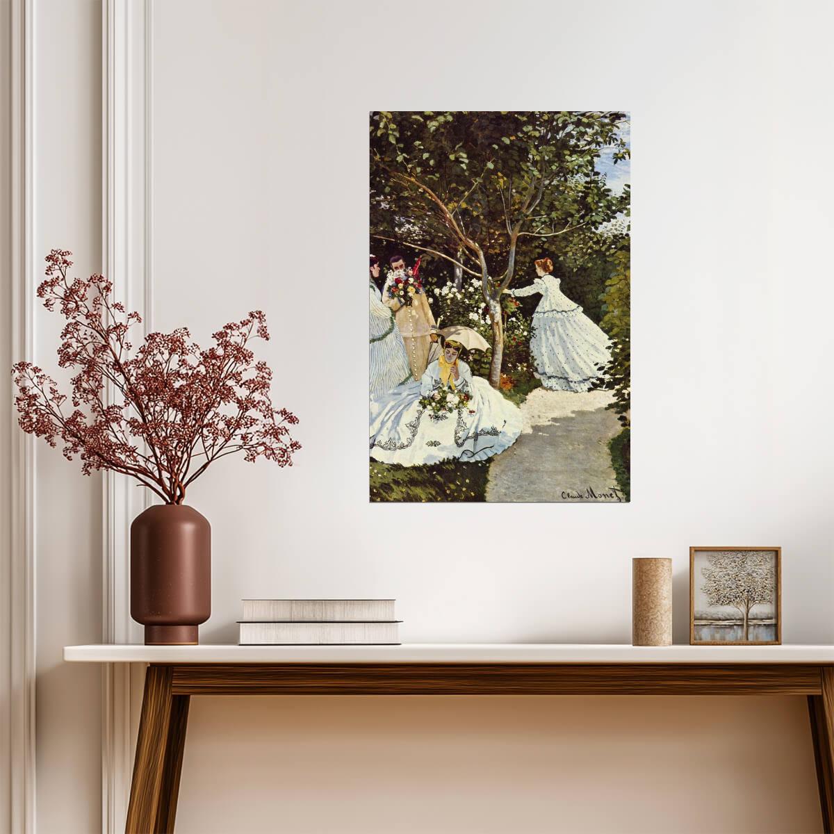 Claude Monet "Women in the Garden" | Impressionist Painting | Classic Art Poster - Graphic & Art Poster